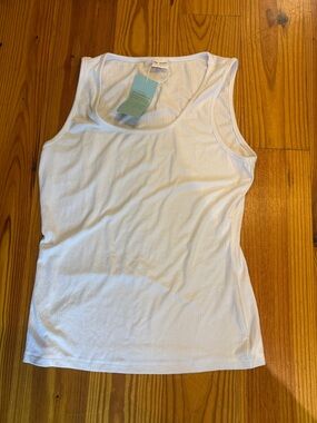 Classic White Ribbed Tank Top - Lightweight Women's Tank